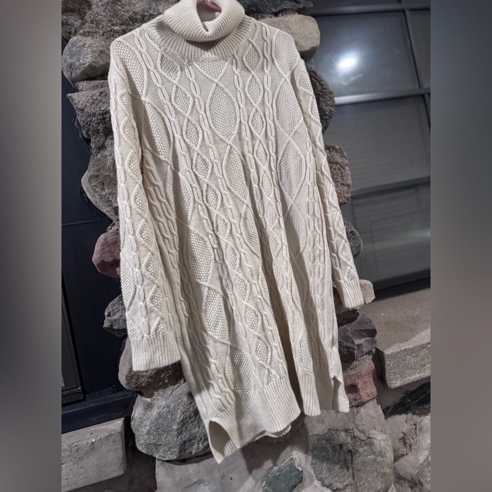 Cream Knit Sweater dress